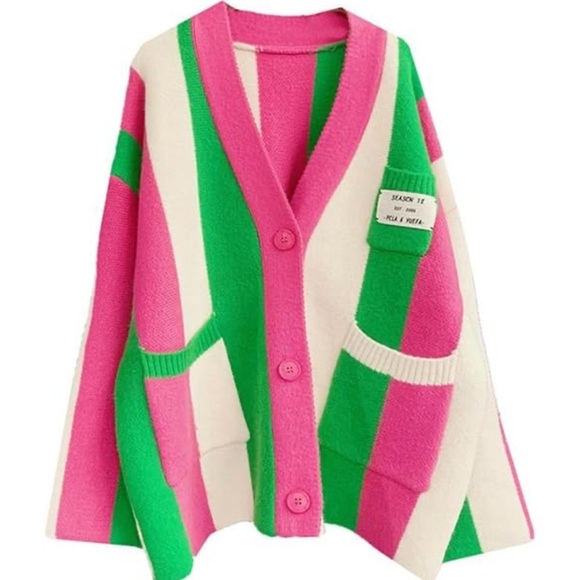 Jascls Sweaters - NWT Colorful Striped Women's Cardigan